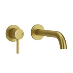 Harbour Clarity Brushed Brass Wall Mounted Basin Mixer Tap 9 Harbour Clarity Brushed Brass Wall Mounted Basin Mixer Tap -Vado Sale Store vellamo twist brushed brass wall mounted basin tap cutout5B15D