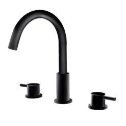 Harbour Clarity Matt Black 3 Hole Basin Mixer Tap -Vado Sale Store vellamo twist matt black 3 hole bath filler cutout