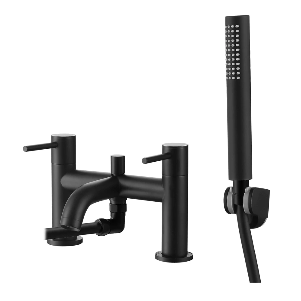 Harbour Clarity Matt Black Bath Shower Mixer Tap & Shower Kit 3 Harbour Clarity Matt Black Bath Shower Mixer Tap & Shower Kit