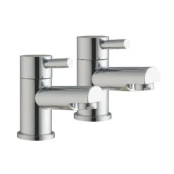 Vellamo Twist Basin Pillar Taps