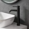 Harbour Clarity Matt Black Tall Basin Mixer Tap 2 Harbour Clarity Matt Black Tall Basin Mixer Tap -Vado Sale Store vellamo twist tall basin mixer tap old lifestyle