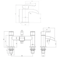 Vellamo Venta Basin Mixer & Bath Shower Mixer Pack 13 Vellamo Venta Basin Mixer & Bath Shower Mixer Pack -Vado Sale Store vellamo venta basin bath shower bundle techdraw