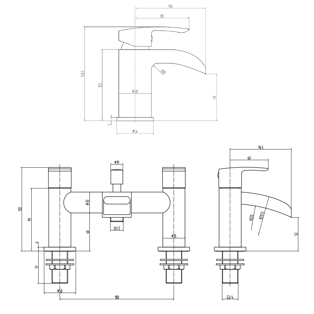 Vellamo Venta Basin Mixer & Bath Shower Mixer Pack 8 Vellamo Venta Basin Mixer & Bath Shower Mixer Pack - Image 6