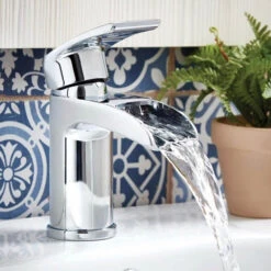 Vellamo Venta Waterfall Basin Mixer Tap & Waste