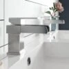 Vellamo Maya Waterfall Basin Mixer With Clicker Waste 1 Vellamo Maya Waterfall Basin Mixer With Clicker Waste -Vado Sale Store vellamo maya waterfall basin mixer lifestyle