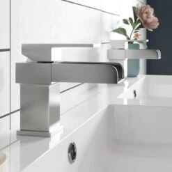 Vellamo Maya Waterfall Basin Mixer With Clicker Waste