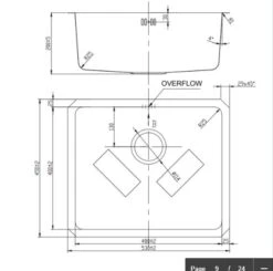Vellamo Horizon Undermount Large Single Bowl Stainless Steel Kitchen Sink & Waste Kit - 530 X 450mm -Vado Sale Store vellamoe25um4801tech