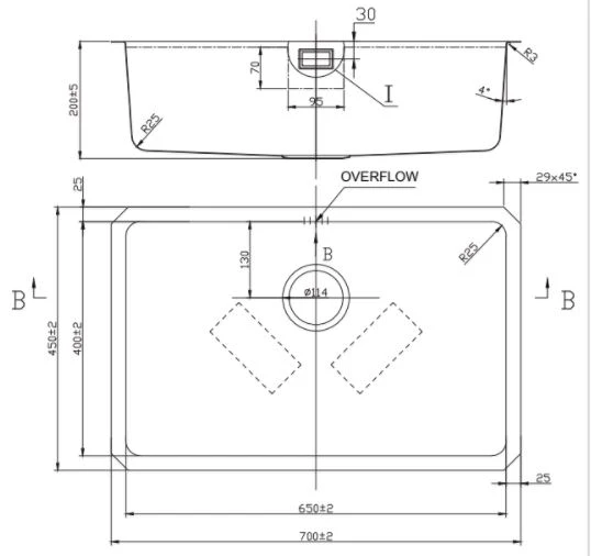 Vellamo Horizon Undermount Extra Large Single Bowl Stainless Steel Kitchen Sink & Waste Kit - 700mm X 450mm 5 Vellamo Horizon Undermount Extra Large Single Bowl Stainless Steel Kitchen Sink & Waste Kit - 700mm X 450mm - Image 3