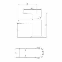 Vellamo Tugela Mini Waterfall Basin Mixer With Clicker Waste -Vado Sale Store vellamotugela 16508 tech