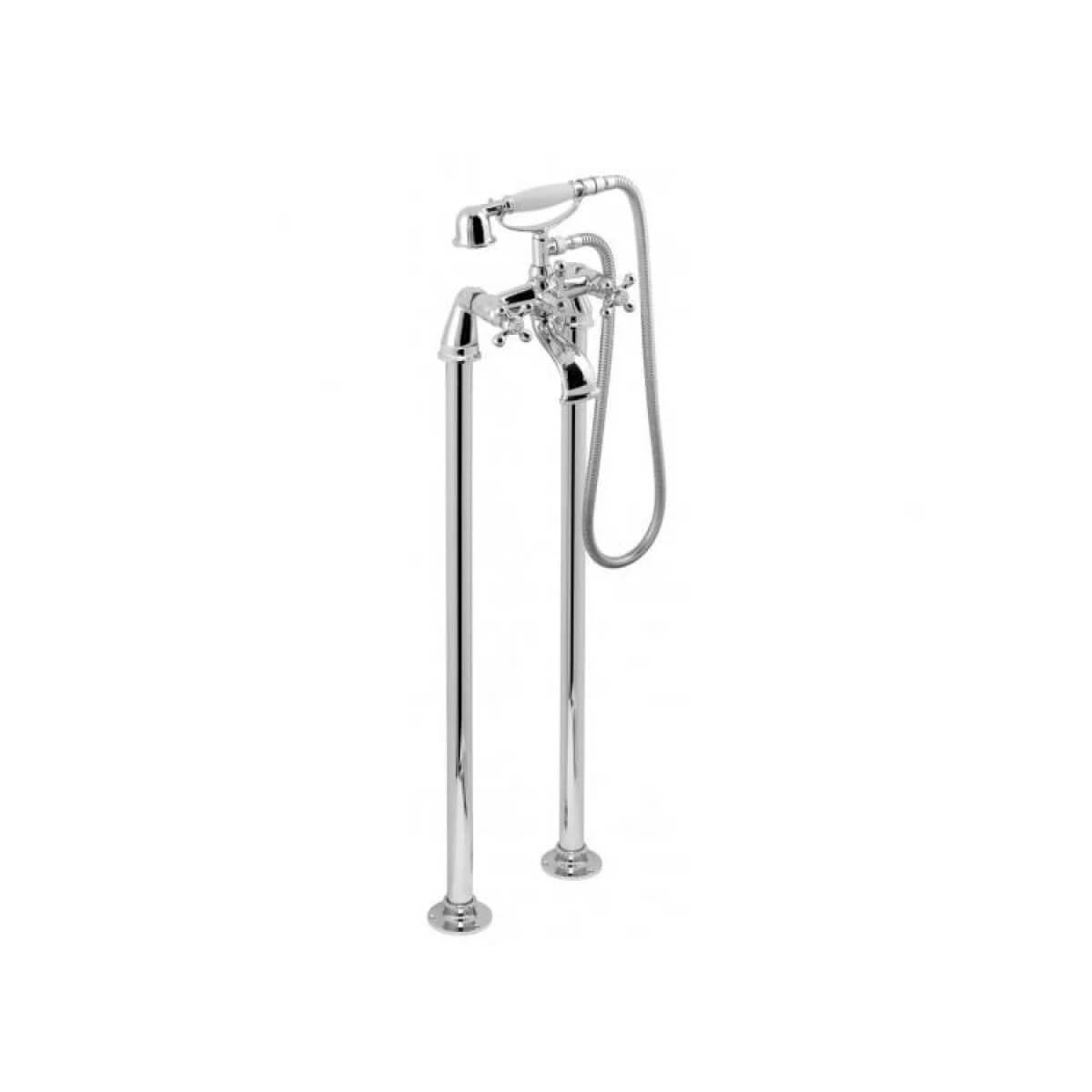 Vado Victoriana Floor Mounted Freestanding Bath Shower Mixer With Shower Kit 3 Vado Victoriana Floor Mounted Freestanding Bath Shower Mixer With Shower Kit
