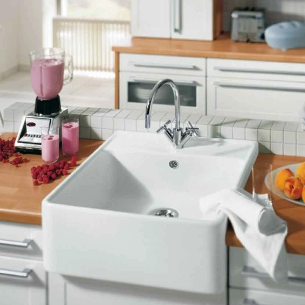 Villeroy & Boch Butler 60 CeramicPlus Single Bowl Belfast Sink With Tap Ledge - 595mm X 630mm 4 Villeroy & Boch Butler 60 CeramicPlus Single Bowl Belfast Sink With Tap Ledge - 595mm X 630mm - Image 2