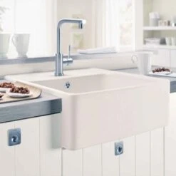Villeroy & Boch Butler 60 CeramicPlus Single Bowl Belfast Sink With Tap Ledge - 595mm X 630mm 10 Villeroy & Boch Butler 60 CeramicPlus Single Bowl Belfast Sink With Tap Ledge - 595mm X 630mm -Vado Sale Store villeroy boch 6320 60 r1 hero