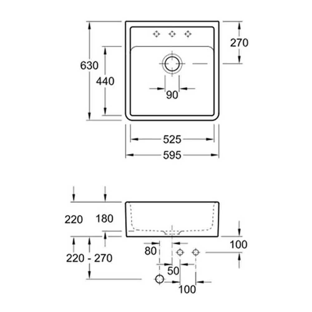 Villeroy & Boch Butler 60 CeramicPlus Single Bowl Belfast Sink With Tap Ledge - 595mm X 630mm 8 Villeroy & Boch Butler 60 CeramicPlus Single Bowl Belfast Sink With Tap Ledge - 595mm X 630mm - Image 6