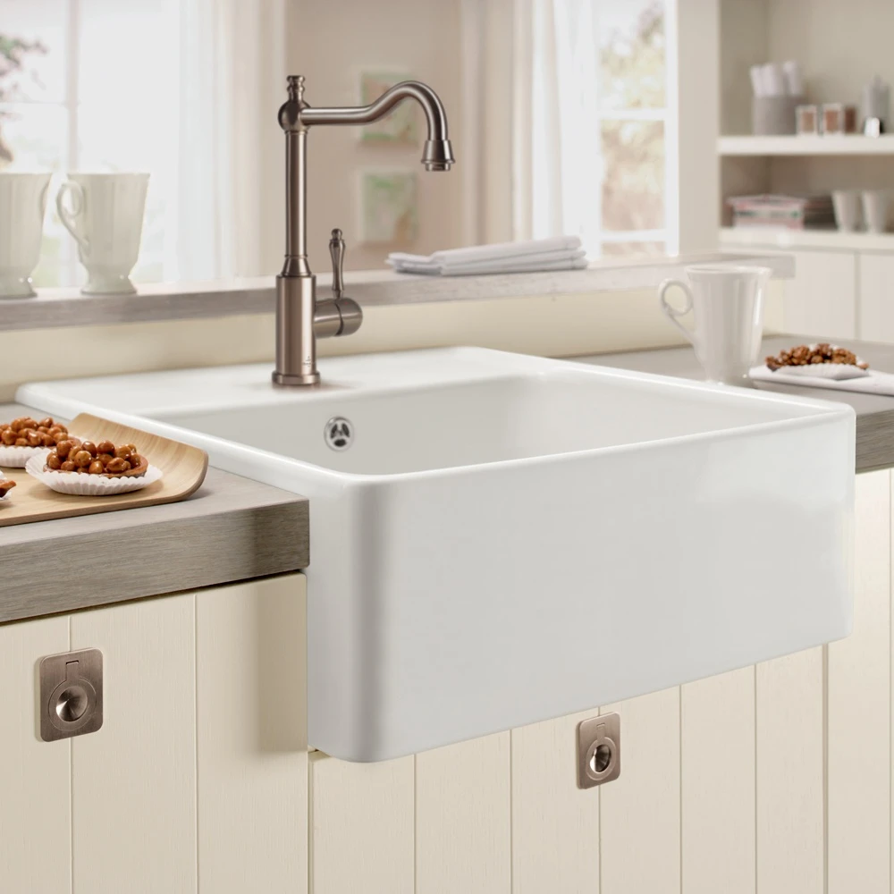 Villeroy & Boch Butler 60 CeramicPlus Single Bowl Belfast Sink With Tap Ledge - 595mm X 630mm 7 Villeroy & Boch Butler 60 CeramicPlus Single Bowl Belfast Sink With Tap Ledge - 595mm X 630mm - Image 5
