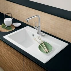 Villeroy & Boch Subway 60XL Alpine White Ceramic Single Bowl Sink With Left Hand Drainer - 1000 X 510mm