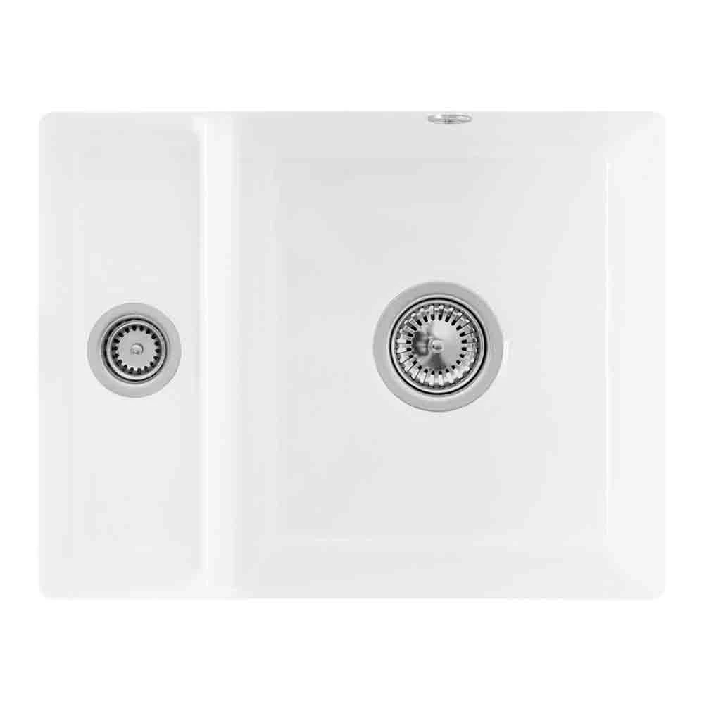 Villeroy & Boch Subway 60XU Alpine White Ceramic 1.5 Bowl Undermount Kitchen Sink With Right Hand Main Bowl - 545 X 440mm 3 Villeroy & Boch Subway 60XU Alpine White Ceramic 1.5 Bowl Undermount Kitchen Sink With Right Hand Main Bowl - 545 X 440mm