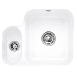 Villeroy & Boch Cisterna White Ceramic 1.5 Bowl Undermount Sink - 545mm X 440mm