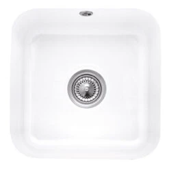 Villeroy & Boch Cisterna 50 White Ceramic Single Bowl Undermount Kitchen Sink - 445 X 445mm