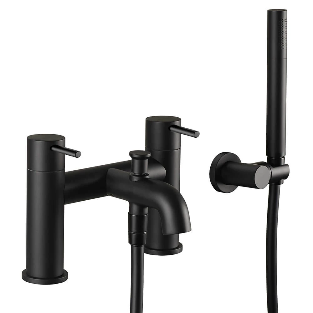 VOS Bath Shower Mixer Tap & Shower Kit - Matt Black 3 VOS Bath Shower Mixer Tap & Shower Kit - Matt Black