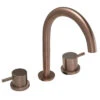 VOS 3 Hole Deck Mounted Basin Mixer - Brushed Bronze -Vado Sale Store vos deck mounted 3 hole basin mixer brushed brass