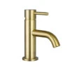 VOS Mini Single Lever Basin Mixer - Brushed Brass
