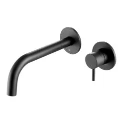 VOS Single Lever Wall Mounted Basin Mixer - Matt Black -Vado Sale Store vos single lever wall basin mixer matt black