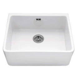 Caple Yorkshire Single Bowl White Ceramic Belfast Kitchen Sink - 595 X 475mm