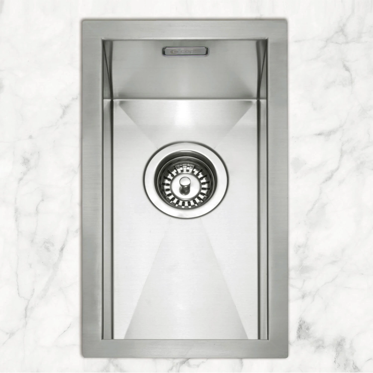 Caple Zero 0.5 Bowl Inset Or Undermount Brushed Stainless Steel Sink & Waste Kit - 250 X 450mm 3 Caple Zero 0.5 Bowl Inset Or Undermount Brushed Stainless Steel Sink & Waste Kit - 250 X 450mm - Image 2