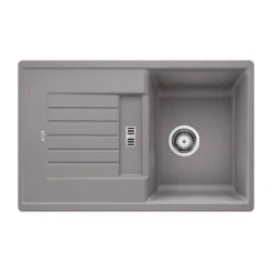 Blanco Zia 45 S Compact 1.5 Bowl Inset White Silgranit Composite Kitchen Sink & Waste With Reversible Drainer - 780 X 500mm 22 Blanco Zia 45 S Compact 1.5 Bowl Inset White Silgranit Composite Kitchen Sink & Waste With Reversible Drainer - 780 X 500mm -Vado Sale Store zia 45 s alumetallic product shot cropped