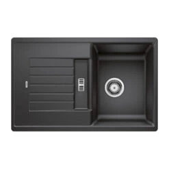 Blanco Zia 45 S Compact 1.5 Bowl Inset White Silgranit Composite Kitchen Sink & Waste With Reversible Drainer - 780 X 500mm 21 Blanco Zia 45 S Compact 1.5 Bowl Inset White Silgranit Composite Kitchen Sink & Waste With Reversible Drainer - 780 X 500mm -Vado Sale Store zia 45 s anthracite product shot cropped