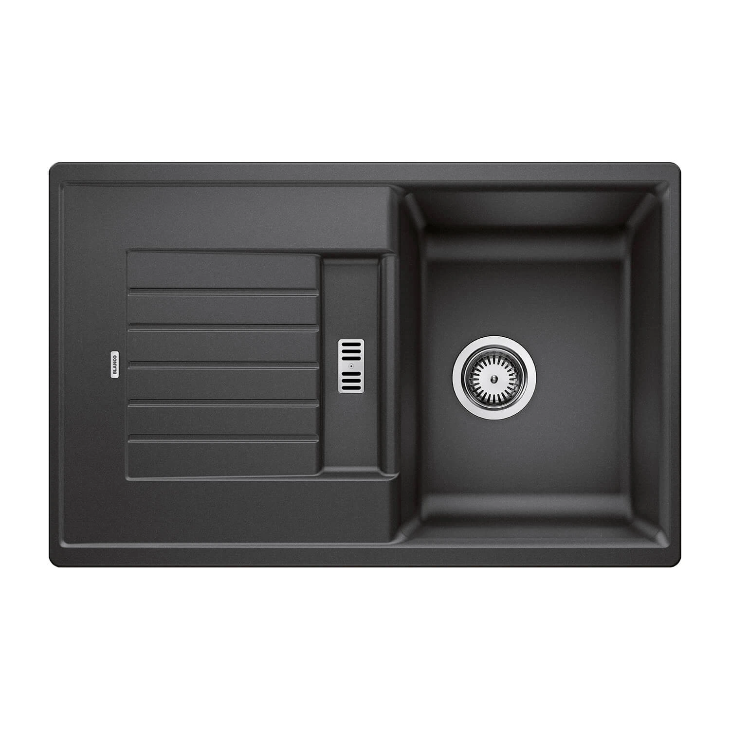 Blanco Zia 45 S Compact 1.5 Bowl Inset White Silgranit Composite Kitchen Sink & Waste With Reversible Drainer - 780 X 500mm 8 Blanco Zia 45 S Compact 1.5 Bowl Inset White Silgranit Composite Kitchen Sink & Waste With Reversible Drainer - 780 X 500mm - Image 6