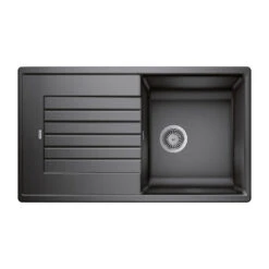 Blanco Zia 5 S 1 Bowl Inset Anthracite Silgranit Composite Kitchen Sink & Waste With Reversible Drainer - 860 X 500mm -Vado Sale Store zia 5 s anthracite product shot cropped