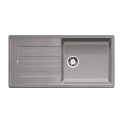 Blanco Zia XL 6 S 1 Bowl Inset White Silgranit Composite Kitchen Sink & Waste With Reversible Drainer - 1000 X 500mm -Vado Sale Store zia xl 6 s alumetallic product shot cropped