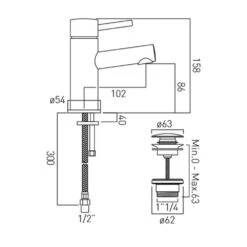 Vado Zoo Mono Basin Mixer With Clicker Waste 9 Vado Zoo Mono Basin Mixer With Clicker Waste -Vado Sale Store zoo 100 cc c p tech